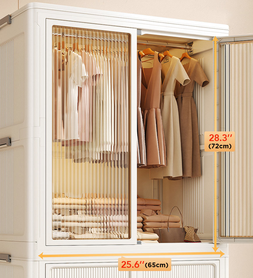 Joybos® Large Stackable Wardrobe Closet Organizers With Lids And Wheel ...