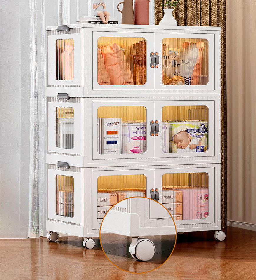 Joybos® Foldable Plastic Storage Box with Wheels and Lid F100 – JBSTT