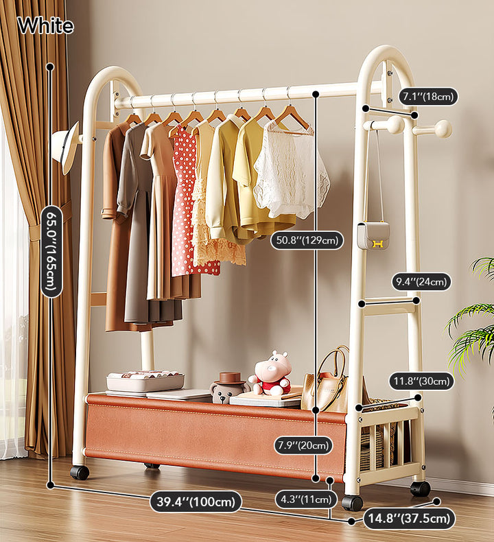 Joy Girl Rack Joybos® Freestanding Clothes Rack, Heavy Duty Garment Rack with Leathe ...