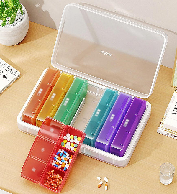 Joybos® Weekly 7 Detachable Day Pill Organizer 3 Times A Day Z143
