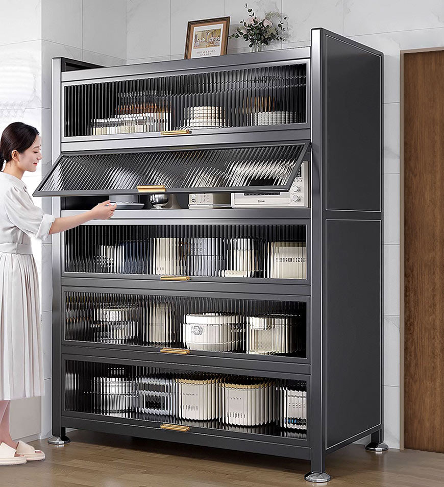 Metal kitchen pantry cabinet discount