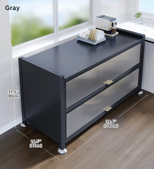 Joybos® 3Tier Metal Freestanding Sideboard Storage Cabinet With Door F97