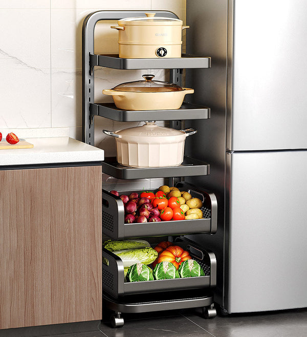 Joybos®Adjustable Pot Fruit Vegetable Storage Cart with Wheels